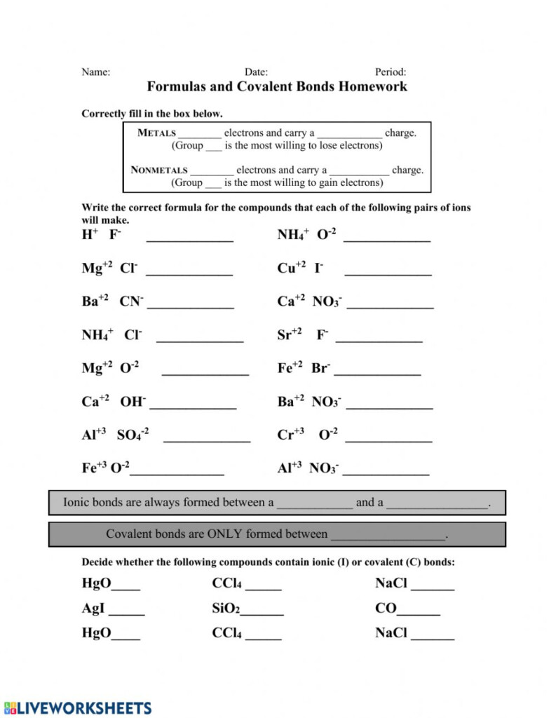 35 Covalent Bonding Worksheet Answers Support Worksheet