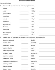 Formulas With Polyatomic Ions Worksheet Answers Db Excel Formulas With Polyatomic Ions Worksheet Answers Db Excel